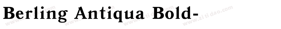 Berling Antiqua Bold字体转换